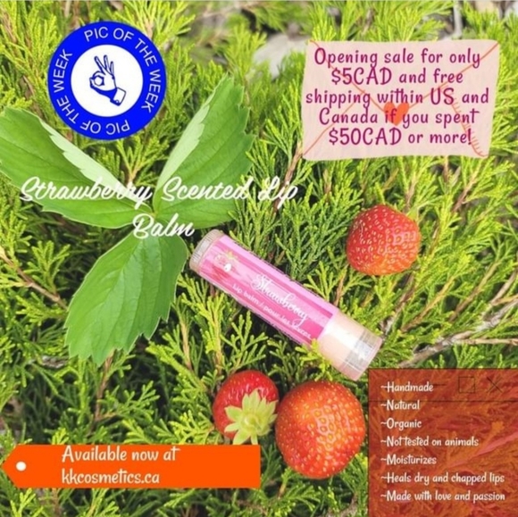 4 for $20 Strawberry Lip Balm For Sale! - Picture 6 of 6